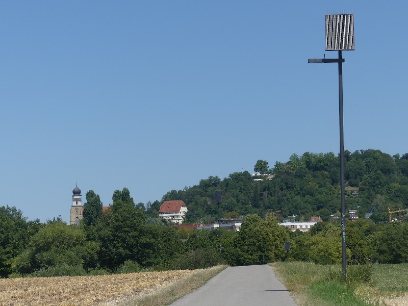 Solare Beleuchtung Radweg